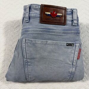 DSQUARED2 Mens Light Wash Slim Fit Denim Jeans Size 34 (Fit 32x26.5) Stretch